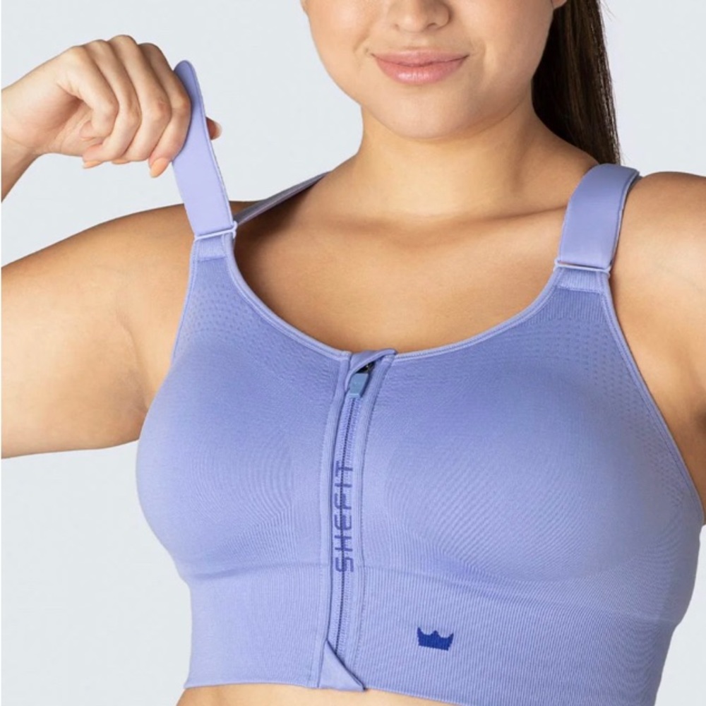 SHEFIT // Purple Low Impact Sports Bra 3Luxe